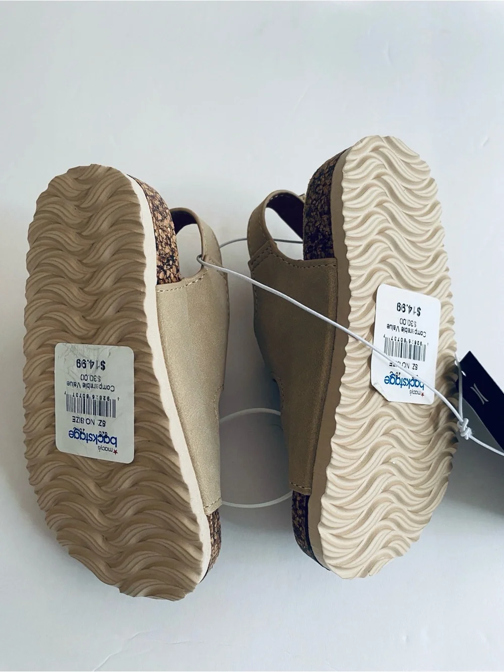Hurley Kids Toddler 7 Beige Double-Buckle Sandals New
